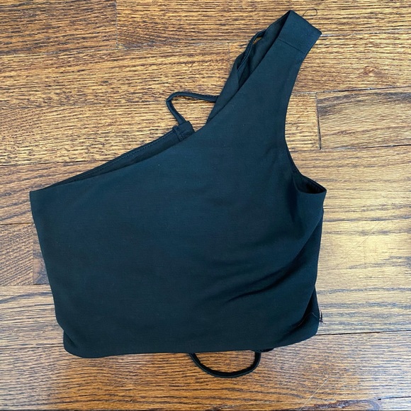 Shein Lace-Up One Shoulder Tank Top - Picture 3 of 5